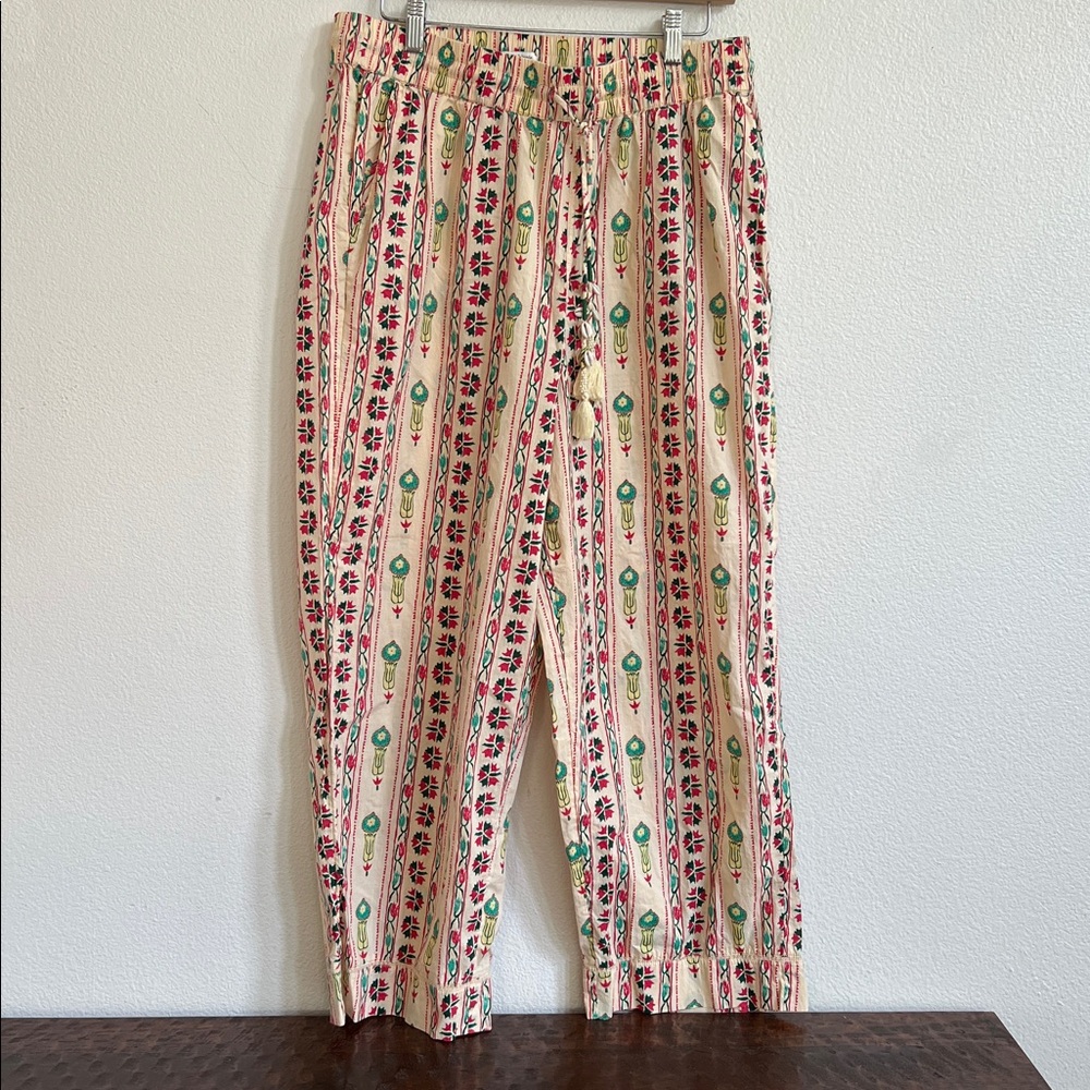 HAUTE HIPPIE India Bohemian Pull-On Straight Leg Cotton Pants Multi Printed L - Picture 4 of 16